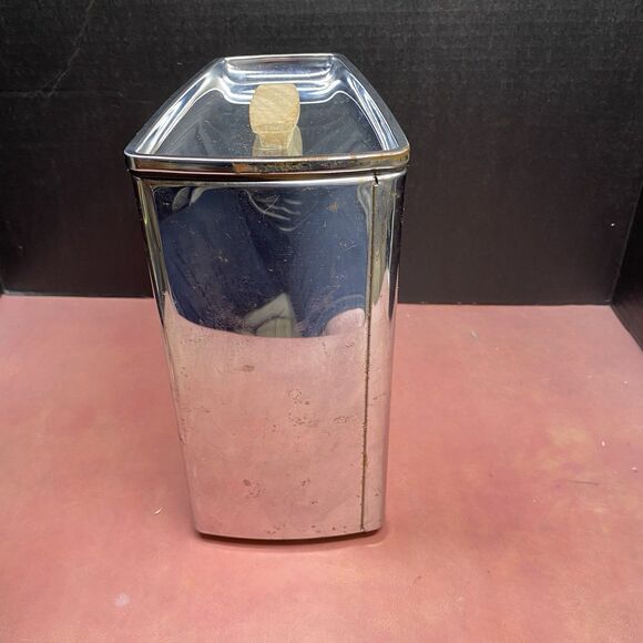 Lincoln BeautyWare MCM Retro 3 Canister Set with 3 Lids Vintage Stainless Steel - Picture 4 of 16